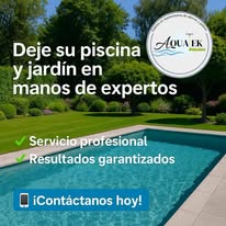 Jardín y piscina